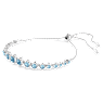 Imber Tennis bracelet, Mixed round cuts, Blue, Rhodium plated - Swarovski, 5719282
