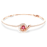 Snake bangle, Mixed cuts, Year of the Snake, Red, Rose gold-tone plated - Swarovski, 5720091