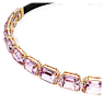 Millenia Tennis 초커, 옥타곤 컷, 퍼플, 골드 톤 플래팅 - Swarovski, 5720486