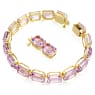 Millenia Tennis 手鏈, 八角形切割, 紫色, 鍍金色色調 - Swarovski, 5720487