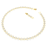 Una Angelic Tennis 네크리스, 라운드 컷, 화이트, 골드 톤 플래팅 - Swarovski, 5720505