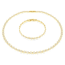 Una Angelic set, Round cut, White, Gold-tone plated - Swarovski, 5720506