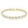 Komplet Una Angelic, Okrogli rez, Bela, PVD zlatega odtenka - Swarovski, 5720506