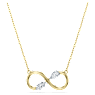 Eternity pendant, Lab-grown diamonds 0.35 ct tw, Mixed shapes, 18K yellow gold - Swarovski, 5720704