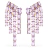 Millenia ต่างหูหนีบ, เหลี่ยมเจียระไน Octagon, ม่วงอมแดง, เคลือบโทนสีทอง - Swarovski, 5720837