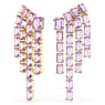 Millenia Ohrclips, Oktagon-Schliff, Chandelier, Violett, Goldlegierungsschicht - Swarovski, 5720837