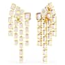 Millenia ต่างหูหนีบ, เหลี่ยมเจียระไน Octagon, ม่วงอมแดง, เคลือบโทนสีทอง - Swarovski, 5720837