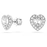 Ariana Grande x Swarovski set, Mixed cuts, Heart, White, Rhodium plated - Swarovski, 5720849
