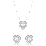 Ariana Grande x Swarovski set, Mixed cuts, Heart, White, Rhodium plated - Swarovski, 5720849