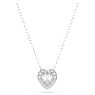 Ariana Grande x Swarovski 鏈墜, 混合式切割, 心形, 白色, 鍍白金色 - Swarovski, 5720852