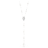 Ariana Grande x Swarovski Y-halsband, Blandade snitt, Kristallpärla, Hjärta, Vit, Rodiumpläterad - Swarovski, 5720855