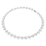 Ariana Grande x Swarovski Tennis necklace, Mixed cuts, Heart, White, Rhodium plated - Swarovski, 5720857