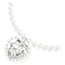 Ariana Grande x Swarovski necklace, Crystal pearl, Heart cut, Heart, White, Rhodium plated - Swarovski, 5720858