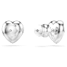 Ariana Grande x Swarovski ต่างหูเม็ดเดี่ยว, ผสมผสานเหลี่ยมเจียระไนหลายหลายรูปแบบ, หัวใจ, ขาว, เคลือบโรเดียม - Swarovski, 5720859