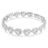 Ariana Grande x Swarovski Tennis bracelet, Mixed cuts, Heart, White, Rhodium plated - Swarovski, 5720860