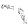 Ariana Grande x Swarovski Tennis bracelet, Mixed cuts, Heart, White, Rhodium plated - Swarovski, 5720860