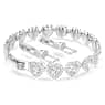Ariana Grande x Swarovski Tennis bracelet, Mixed cuts, Heart, White, Rhodium plated - Swarovski, 5720860