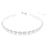 Girocollo Tennis Ariana Grande x Swarovski, Taglio misto, Crystal Pearl, Cuore, Bianco, Placcato rodio - Swarovski, 5720861
