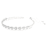 Girocollo Tennis Ariana Grande x Swarovski, Taglio misto, Crystal Pearl, Cuore, Bianco, Placcato rodio - Swarovski, 5720861
