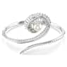Ariana Grande x Swarovski bangle, Crystal pearl, Baguette cut, White, Rhodium plated - Swarovski, 5720862