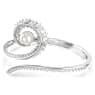 Ariana Grande x Swarovski bangle, Crystal pearl, Baguette cut, White, Rhodium plated - Swarovski, 5720862