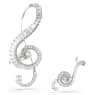 Ariana Grande x Swarovski クリップイヤリング, アシンメトリーデザイン, クリスタル・パール, バゲット・カット, ホワイト, ロジウム・プレーティング - Swarovski, 5720866