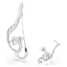 Ariana Grande x Swarovski クリップイヤリング, アシンメトリーデザイン, クリスタル・パール, バゲット・カット, ホワイト, ロジウム・プレーティング - Swarovski, 5720866
