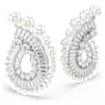 Ariana Grande x Swarovski drop earrings, Crystal Pearl, Mixed cuts, White, Rhodium plated - Swarovski, 5720869