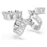 Orecchini ear cuff Ariana Grande x Swarovski, Taglio baguette, Bianchi, Placcato rodio - Swarovski, 5720872