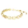 Bracelet Tennis Millenia, Taille octogonale, Caramel, Placage de ton or - Swarovski, 5720912