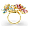 Idyllia 링, 믹스 컷, 꽃, 멀티컬러, 골드 톤 플래팅 - Swarovski, 5721582