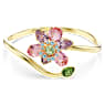 Idyllia bangle, Mixed cuts, Flower, Multicolored, Gold-tone plated - Swarovski, 5721583