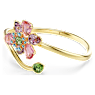 Idyllia bangle, Mixed cuts, Flower, Multicolored, Gold-tone plated - Swarovski, 5721583