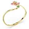 Idyllia bangle, Mixed cuts, Flower, Multicolored, Gold-tone plated - Swarovski, 5721583