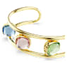 Chroma cuff, Cushion cut, Multicolored, Gold-tone plated - Swarovski, 5721649