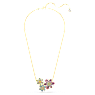 Idyllia pendant, Mixed cuts, Flower, Multicolored, Gold-tone plated - Swarovski, 5721668