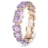 Watch, Octagon cut bracelet, Purple, Champagne gold-tone finish - Swarovski, 5722364