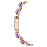 Watch, Octagon cut bracelet, Purple, Champagne gold-tone finish - Swarovski, 5722364