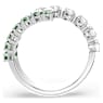 Matrix ring, Mixed cuts, Green, Rhodium plated - Swarovski, 5722455