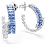 Matrix Kreolörhängen, Blandade slipningar, Blå, Rodiumpläterad - Swarovski, 5722459