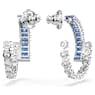 Matrix Kreolörhängen, Blandade slipningar, Blå, Rodiumpläterad - Swarovski, 5722459