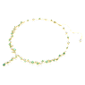 Constella Y necklace, Mixed cuts, Green, Gold-tone plated - Swarovski, 5722474