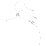 Mesmera pendant, Pear cut, White, Rhodium plated - Swarovski, 5723146