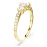 Stilla Attract ring, Round cut, White, Gold-tone plated - Swarovski, 5723293