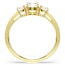 Stilla Attract ring, Round cut, White, Gold-tone plated - Swarovski, 5723293