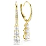 Stilla Attract hoop earrings, Round cut, White, Gold-tone plated - Swarovski, 5723300