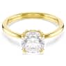 Bague cocktail Stilla Attract, Taille ronde, Blanche, Placage de ton or - Swarovski, 5723330
