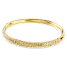 Sublima バングル, スノーパヴェ, ホワイト, ゴールドトーン・プレーティング - Swarovski, 5723336