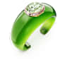 Dulcis cuff, Octagon cut, Green, Gold-tone plated - Swarovski, 5723514