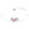 Lifelong Bow bracelet, Bow, Pink, Rhodium plated - Swarovski, 5723553